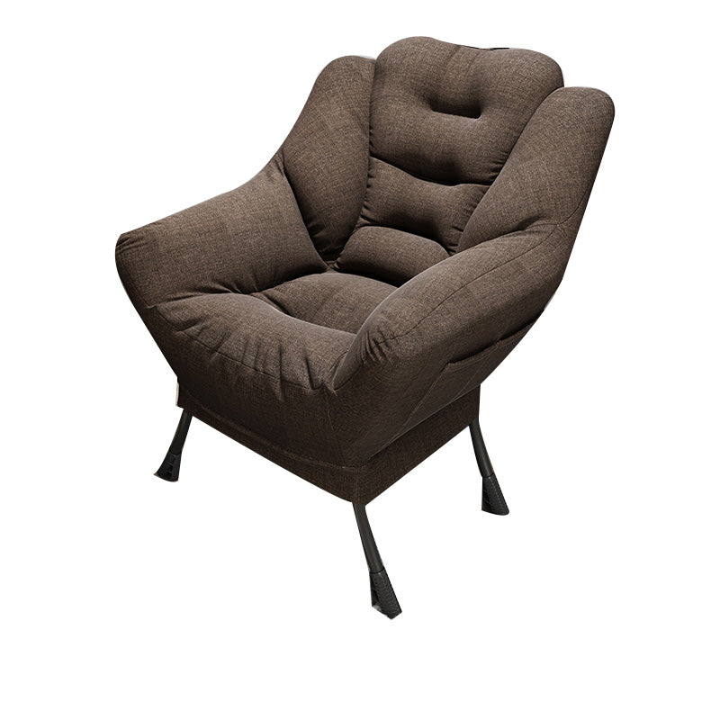 Scandinavian Accent Chair Solid Color Bedroom Reclining Basic Four Leg Arm Chair Coffee 1 Piece Without Ottoman Clearhalo 'Accent Chairs' 'accent_chairs' 'Chairs & Seating' 'furn' 'furn_accent_chairs' 'Furniture' 'Living Room Furniture' 6737032