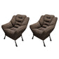 Scandinavian Accent Chair Solid Color Bedroom Reclining Basic Four Leg Arm Chair Coffee 2 Piece Set Without Ottoman Clearhalo 'Accent Chairs' 'accent_chairs' 'Chairs & Seating' 'furn' 'furn_accent_chairs' 'Furniture' 'Living Room Furniture' 6737035