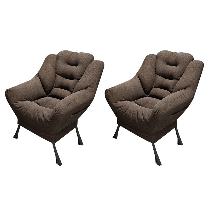 Scandinavian Accent Chair Solid Color Bedroom Reclining Basic Four Leg Arm Chair Coffee 2 Piece Set Without Ottoman Clearhalo 'Accent Chairs' 'accent_chairs' 'Chairs & Seating' 'furn' 'furn_accent_chairs' 'Furniture' 'Living Room Furniture' 6737035