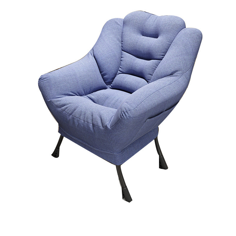 Scandinavian Accent Chair Solid Color Bedroom Reclining Basic Four Leg Arm Chair Blue 1 Piece Without Ottoman Clearhalo 'Accent Chairs' 'accent_chairs' 'Chairs & Seating' 'furn' 'furn_accent_chairs' 'Furniture' 'Living Room Furniture' 6737045