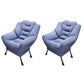 Scandinavian Accent Chair Solid Color Bedroom Reclining Basic Four Leg Arm Chair Blue 2 Piece Set Without Ottoman Clearhalo 'Accent Chairs' 'accent_chairs' 'Chairs & Seating' 'furn' 'furn_accent_chairs' 'Furniture' 'Living Room Furniture' 6737046
