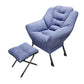 Scandinavian Accent Chair Solid Color Bedroom Reclining Basic Four Leg Arm Chair Blue 1 Piece With Ottoman Clearhalo 'Accent Chairs' 'accent_chairs' 'Chairs & Seating' 'furn' 'furn_accent_chairs' 'Furniture' 'Living Room Furniture' 6737047