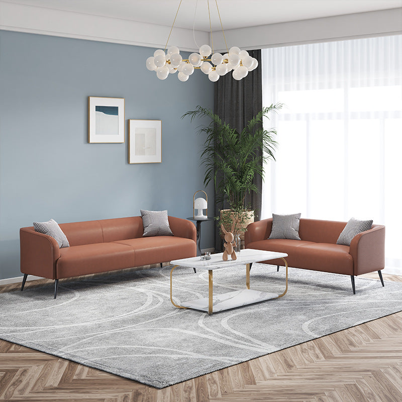 3-Sitzer 26,8-Zoll-D-Sofa-Smoking-ARM-Faux-Leder-Standardsofa