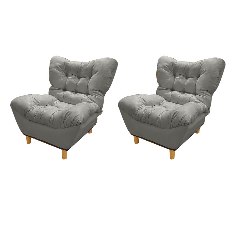 Scandinavian Parsons Chair Solid Color Living Room Reclining Basic Four Leg Accent Chair Light Gray 2 Piece Set Without Ottoman Clearhalo 'Accent Chairs' 'accent_chairs' 'Chairs & Seating' 'furn' 'furn_accent_chairs' 'Furniture' 'Living Room Furniture' 6737147