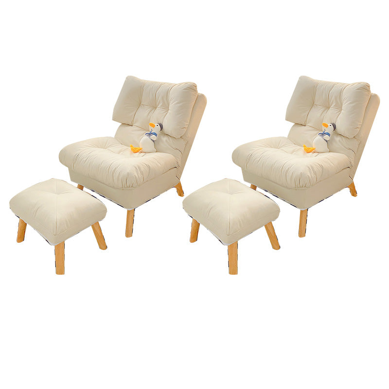 Scandinavian Parsons Chair Solid Color Living Room Reclining Basic Four Leg Accent Chair White 2 Piece Set With Ottoman Clearhalo 'Accent Chairs' 'accent_chairs' 'Chairs & Seating' 'furn' 'furn_accent_chairs' 'Furniture' 'Living Room Furniture' 6737151