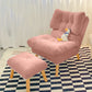 Scandinavian Parsons Chair Solid Color Living Room Reclining Basic Four Leg Accent Chair Light Pink 1 Piece With Ottoman Clearhalo 'Accent Chairs' 'accent_chairs' 'Chairs & Seating' 'furn' 'furn_accent_chairs' 'Furniture' 'Living Room Furniture' 6737152