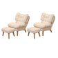 Scandinavian Parsons Chair Solid Color Living Room Reclining Basic Four Leg Accent Chair Ivory 2 Piece Set With Ottoman Clearhalo 'Accent Chairs' 'accent_chairs' 'Chairs & Seating' 'furn' 'furn_accent_chairs' 'Furniture' 'Living Room Furniture' 6737159