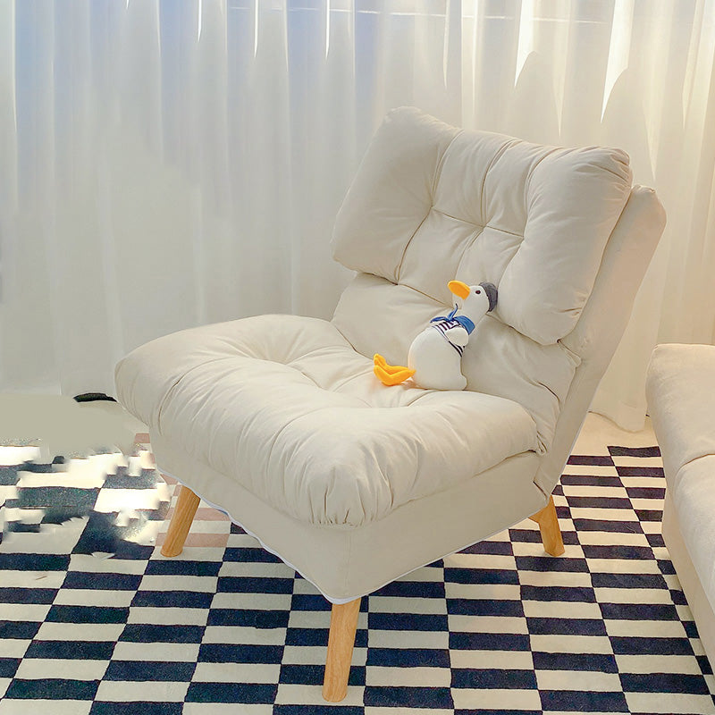 Scandinavian Parsons Chair Solid Color Living Room Reclining Basic Four Leg Accent Chair White 1 Piece Without Ottoman Clearhalo 'Accent Chairs' 'accent_chairs' 'Chairs & Seating' 'furn' 'furn_accent_chairs' 'Furniture' 'Living Room Furniture' 6737160