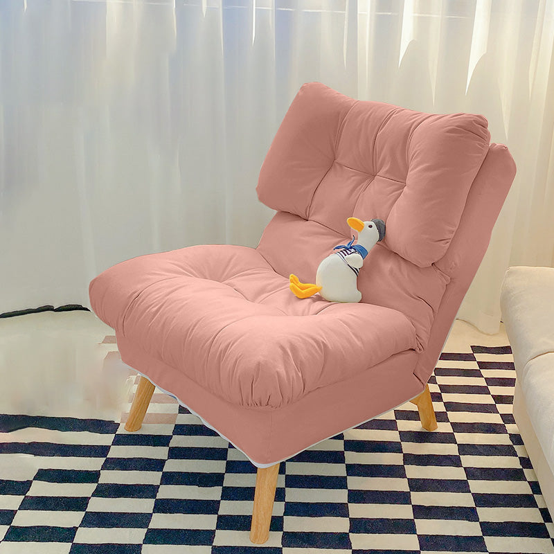 Scandinavian Parsons Chair Solid Color Living Room Reclining Basic Four Leg Accent Chair Light Pink 1 Piece Without Ottoman Clearhalo 'Accent Chairs' 'accent_chairs' 'Chairs & Seating' 'furn' 'furn_accent_chairs' 'Furniture' 'Living Room Furniture' 6737162