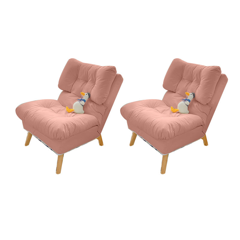 Scandinavian Parsons Chair Solid Color Living Room Reclining Basic Four Leg Accent Chair Light Pink 2 Piece Set Without Ottoman Clearhalo 'Accent Chairs' 'accent_chairs' 'Chairs & Seating' 'furn' 'furn_accent_chairs' 'Furniture' 'Living Room Furniture' 6737163