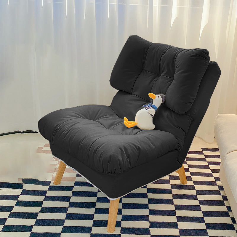 Scandinavian Parsons Chair Solid Color Living Room Reclining Basic Four Leg Accent Chair Black 1 Piece Without Ottoman Clearhalo 'Accent Chairs' 'accent_chairs' 'Chairs & Seating' 'furn' 'furn_accent_chairs' 'Furniture' 'Living Room Furniture' 6737166