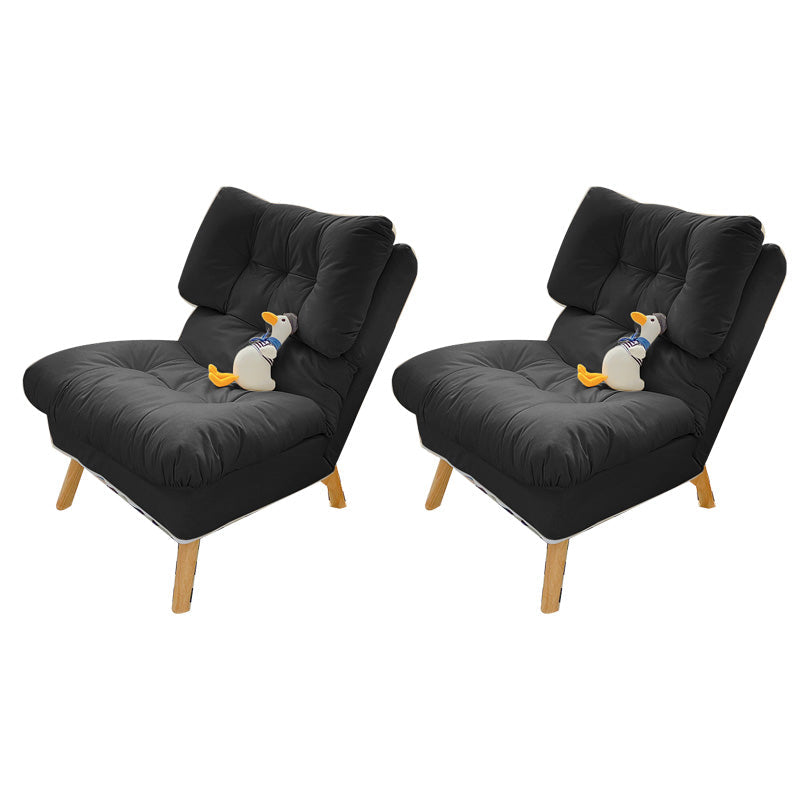 Scandinavian Parsons Chair Solid Color Living Room Reclining Basic Four Leg Accent Chair Black 2 Piece Set Without Ottoman Clearhalo 'Accent Chairs' 'accent_chairs' 'Chairs & Seating' 'furn' 'furn_accent_chairs' 'Furniture' 'Living Room Furniture' 6737167