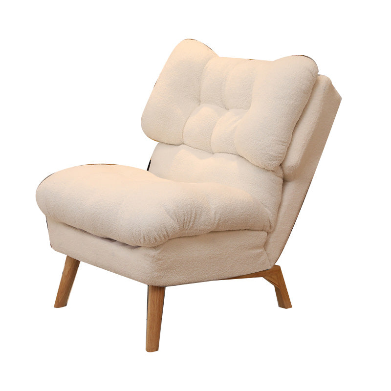 Scandinavian Parsons Chair Solid Color Living Room Reclining Basic Four Leg Accent Chair Ivory 1 Piece Without Ottoman Clearhalo 'Accent Chairs' 'accent_chairs' 'Chairs & Seating' 'furn' 'furn_accent_chairs' 'Furniture' 'Living Room Furniture' 6737168