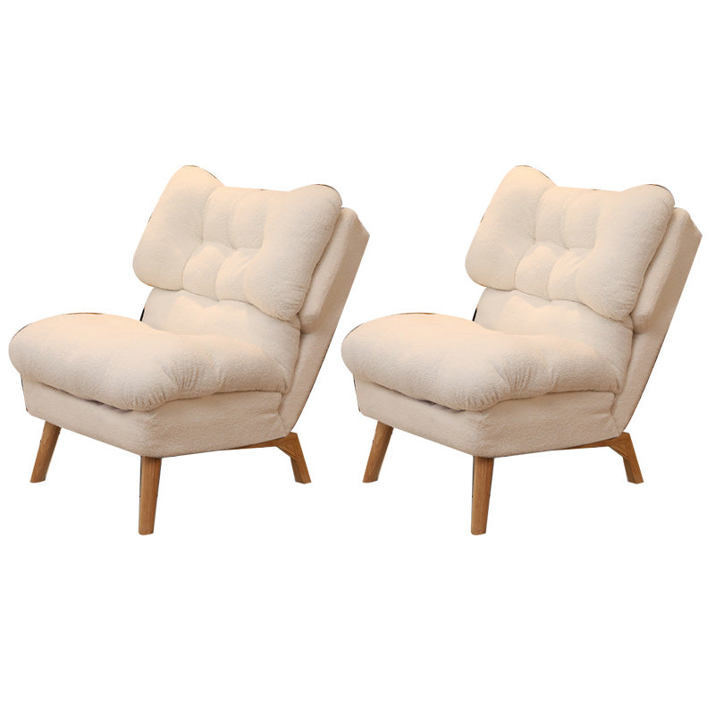 Scandinavian Parsons Chair Solid Color Living Room Reclining Basic Four Leg Accent Chair Ivory 2 Piece Set Without Ottoman Clearhalo 'Accent Chairs' 'accent_chairs' 'Chairs & Seating' 'furn' 'furn_accent_chairs' 'Furniture' 'Living Room Furniture' 6737169