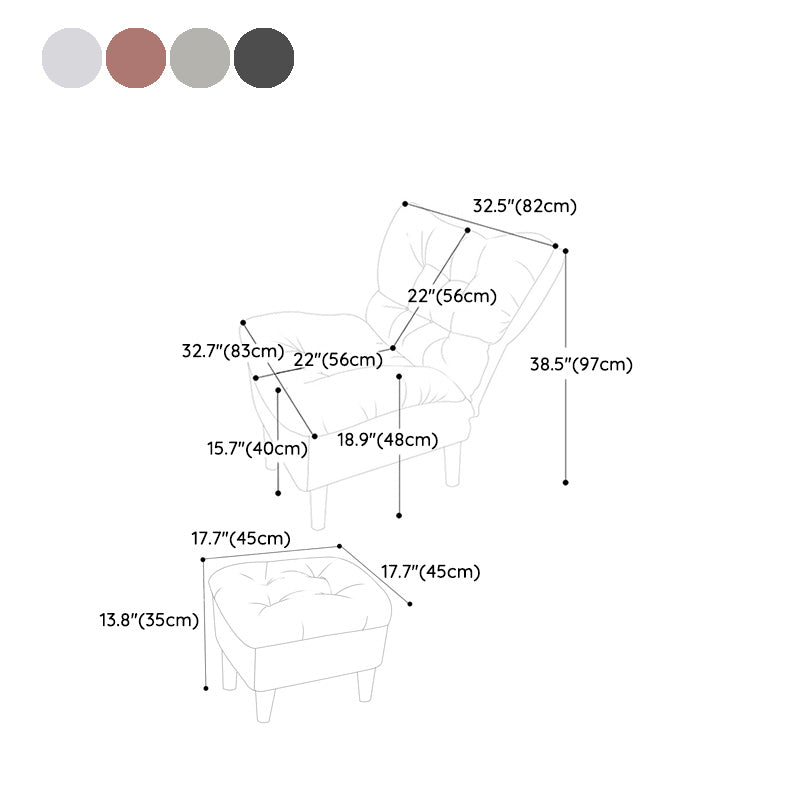 Scandinavian Parsons Chair Solid Color Living Room Reclining Basic Four Leg Accent Chair Clearhalo 'Accent Chairs' 'accent_chairs' 'Chairs & Seating' 'furn' 'furn_accent_chairs' 'Furniture' 'Living Room Furniture' 6737170