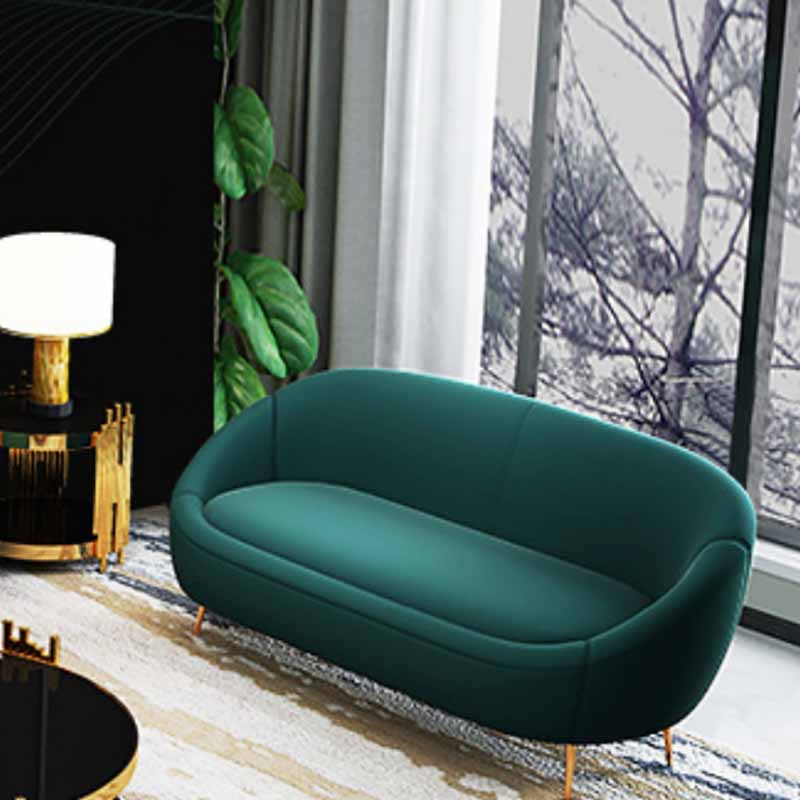 Solid Color Sloped Arms Sofa Tight Back Stain Resistant No Distressing Sofa