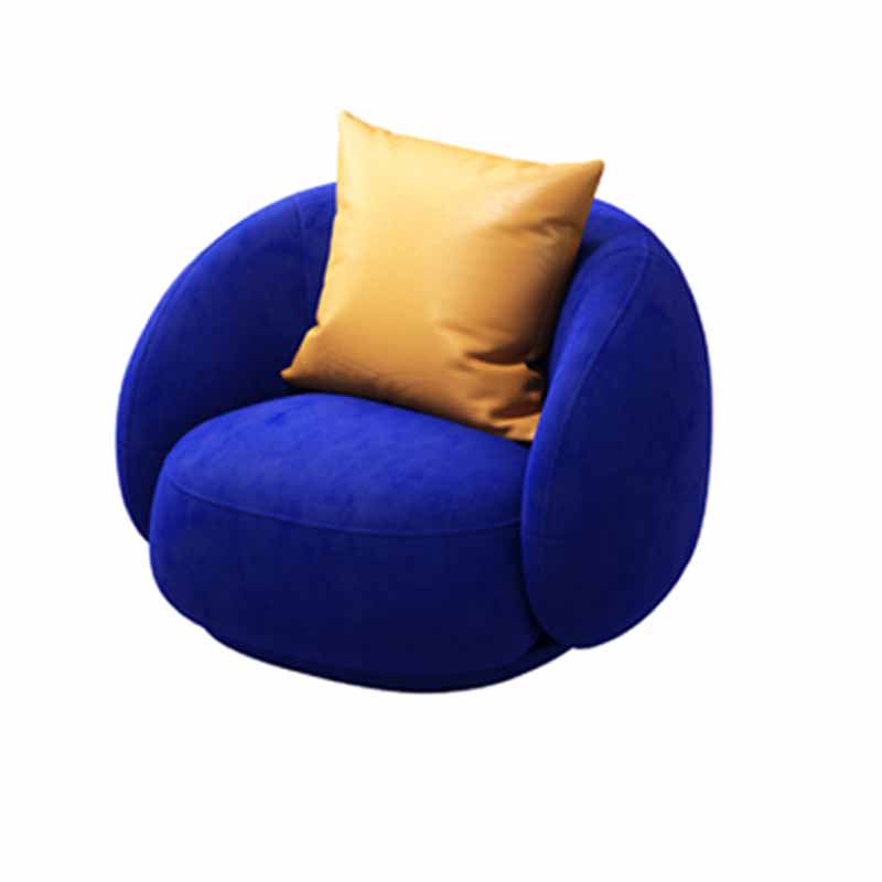 Curved Loveseat Solid Color Sloped Arms Stain Resistant for Living Room