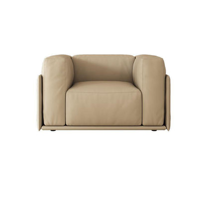 Divano a braccio quadrato in pelle finta Resistente alla macchia non divano di colore solido angosciante