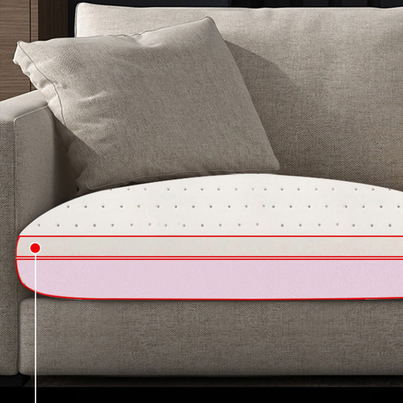 Canapé de bras carré standard avec oreillers siège en beige pour l'appartement