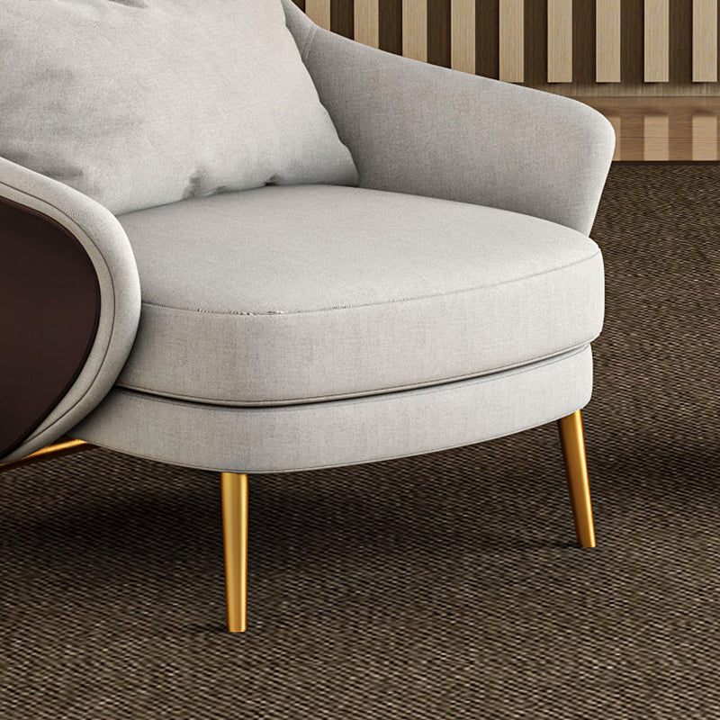 Tuxedo Arm Sofa Linen and Faux Leather Seating for Bonus Room Clearhalo 'furn' 'furn_sofas' 'Furniture' 'Living Room Furniture' 'Sofa' 'sofas' 6737415