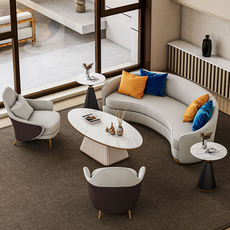 Tuxedo Arm Sofa Linen and Faux Leather Seating for Bonus Room Clearhalo 'furn' 'furn_sofas' 'Furniture' 'Living Room Furniture' 'Sofa' 'sofas' 6737418