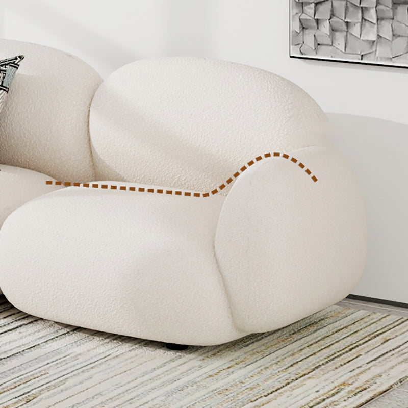 Divano a braccio quadrato contemporaneo con sedute di cuscini in verde e beige