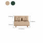Armless Contemporary Sofa with Pillows Seating in Forest Green and Beige