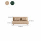 Armless Contemporary Sofa with Pillows Seating in Forest Green and Beige