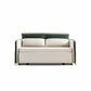 Faux Leather Sofa Bed Contemporary Sofa with Pillows for Bonus Room