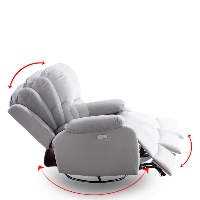 Indoor Upholstery Recliner Contemporary 33.5" W Recliners with Massage & USB Cord Clearhalo 'Chairs & Seating' 'furn' 'furn_recliners' 'Furniture' 'Living Room Furniture' 'Recliners' 6737548