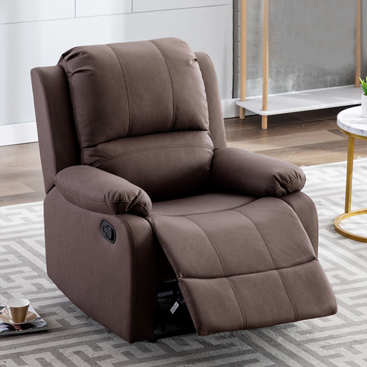 Indoor Upholstery Recliner Contemporary 33.5" W Recliners with Massage & USB Cord Coffee Clearhalo 'Chairs & Seating' 'furn' 'furn_recliners' 'Furniture' 'Living Room Furniture' 'Recliners' 6737552