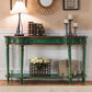 Victoria Wooden Console Table Free Form Console Sofa Table for Hall Green Clearhalo 'Console Tables' 'console_tables' 'Entry & Mudroom Furniture' 'furn' 'furn_console_tables' 'Furniture' 6737577