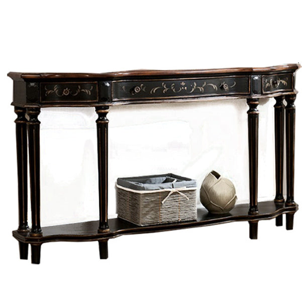 Victoria Wooden Console Table Free Form Console Sofa Table for Hall Clearhalo 'Console Tables' 'console_tables' 'Entry & Mudroom Furniture' 'furn' 'furn_console_tables' 'Furniture' 6737579