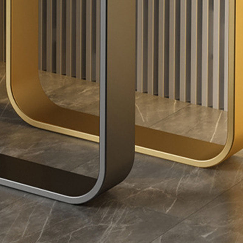 Tavolo console rettangolare glam tavolo da divano console in pietra resistente alle macchie per la sala