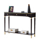 Mid-Century Modern Wood Console Table Rectangle Black Console Sofa Table for Hall