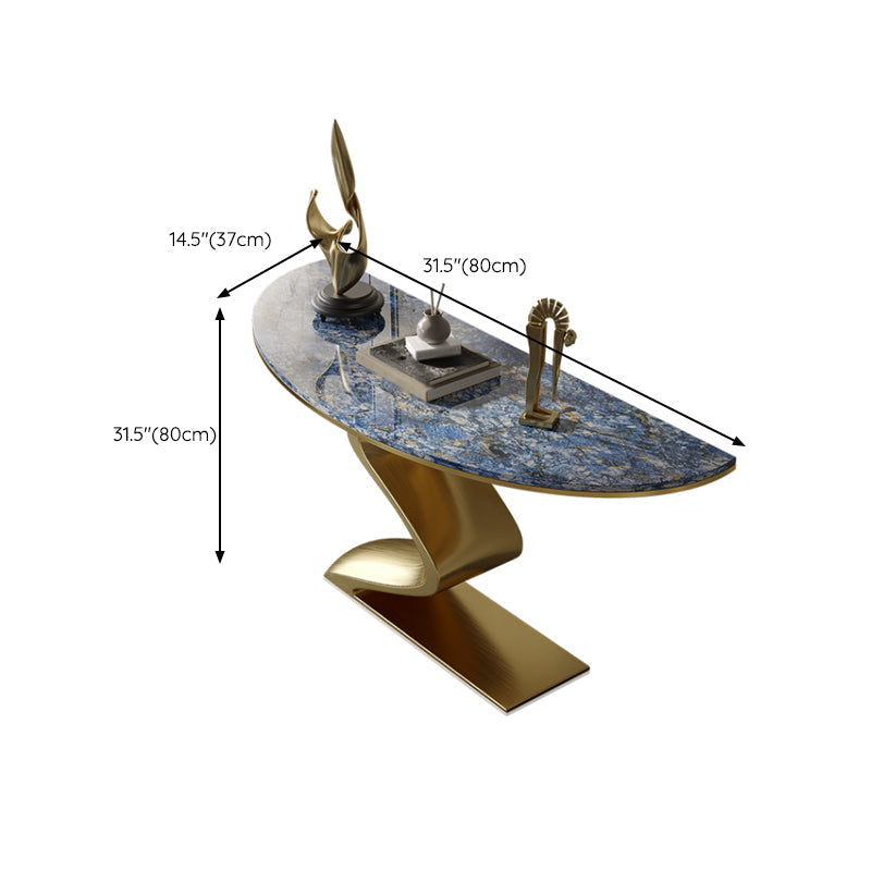 Tavolo console blu glam mezza luna tavolo divano console per sala