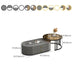 Slate Frame Coffee Table Glam Nesting Coffee Table Set with 2 Drawers