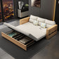 32" Wide Scandinavian Sofa Bed Pillow Included Wood Sleeper Sofa