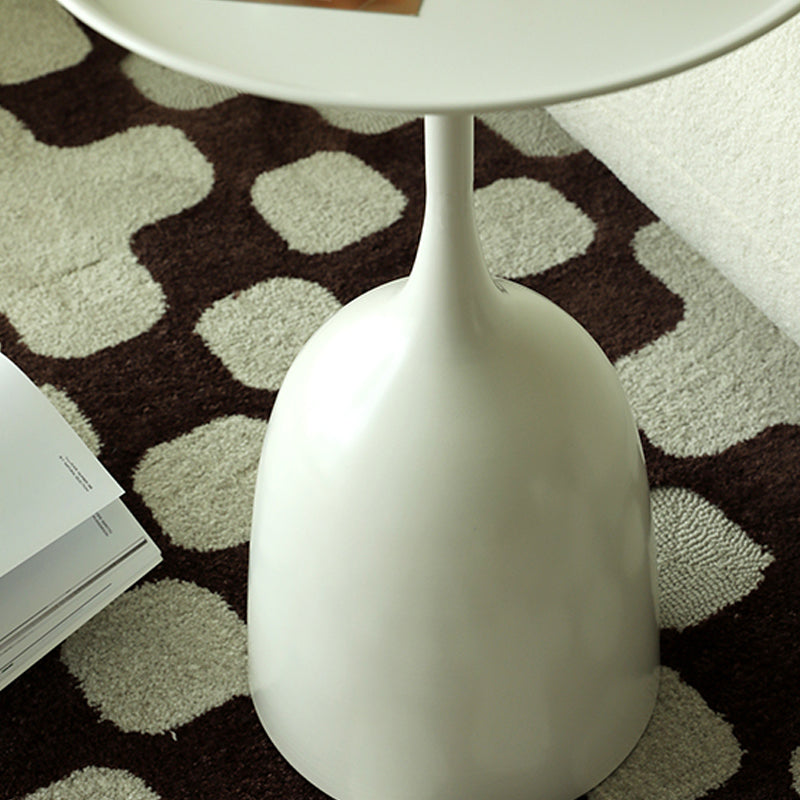 Round Top Side Table Metal 1 Leg Base Living Room End Side Table Clearhalo 'Coffee & Accent Tables' 'End & Side Tables' 'end_side_tables' 'furn' 'furn_end_side_tables' 'Furniture' 'Living Room Furniture' 6738431