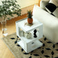 Tabella della tavola di fine astratto Sqaure Top Accent Table con scaffali