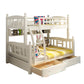 Solid Wood Bunk Bed Modern Style White Bunk Bed with Guardrail Storage Included Bed & Mattress Clearhalo 'Bedroom Furniture' 'Beds' 'furn' 'furn_beds' 'Furniture' 6738725