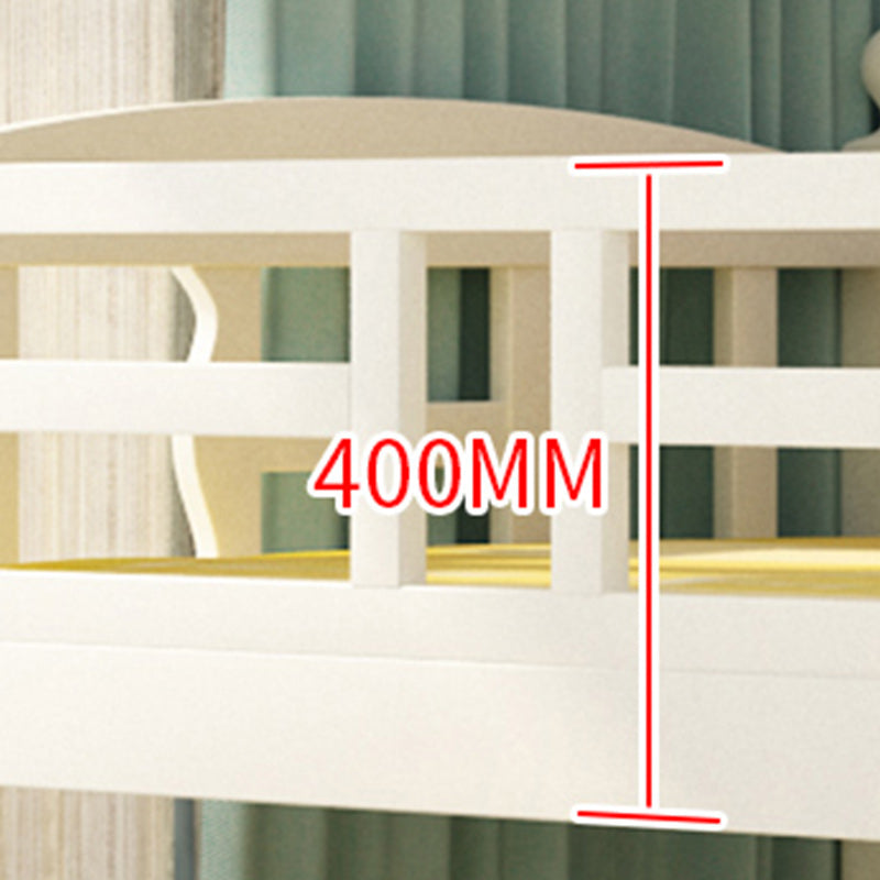 Solid Wood Bunk Bed Modern Style White Bunk Bed with Guardrail Clearhalo 'Bedroom Furniture' 'Beds' 'furn' 'furn_beds' 'Furniture' 6738734