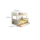 Solid Wood Bunk Bed Modern Style White Bunk Bed with Guardrail Clearhalo 'Bedroom Furniture' 'Beds' 'furn' 'furn_beds' 'Furniture' 6738741