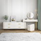 White Make-up Vanity 17.71" Wide Makeup Vanity Desk Table with 6 Drawers Clearhalo 'Bedroom Furniture' 'furn' 'furn_makeup_vanities' 'Furniture' 'Makeup Vanities' 'makeup_vanities' 6738793