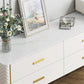 White Make-up Vanity 17.71" Wide Makeup Vanity Desk Table with 6 Drawers Clearhalo 'Bedroom Furniture' 'furn' 'furn_makeup_vanities' 'Furniture' 'Makeup Vanities' 'makeup_vanities' 6738804