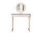 White Make-up Vanity Glass Top Makeup Vanity Desk Table with Drawer