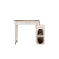 White Make-up Vanity Glass Top Makeup Vanity Desk Table with Drawer