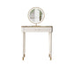 White Make-up Vanity Glass Top Makeup Vanity Desk Table with Drawer