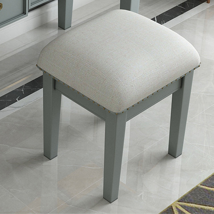 Traditional 3-Drawer Wood Dressing Table with Mirror Makeup Vanity Stool Clearhalo 'Bedroom Furniture' 'furn' 'furn_makeup_vanities' 'Furniture' 'Makeup Vanities' 'makeup_vanities' 6738923