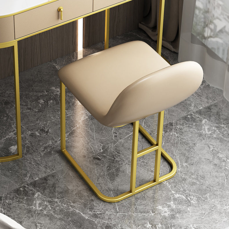 Glam 29.52 " H Slate Top Vanity Stool with Drawers Dressing Table Clearhalo 'Bedroom Furniture' 'furn' 'furn_makeup_vanities' 'Furniture' 'Makeup Vanities' 'makeup_vanities' 6738950